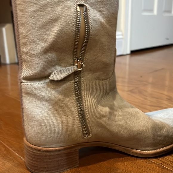 Prada. Bone. Canvas Boot. Size 38.5 - Picture 12 of 13
